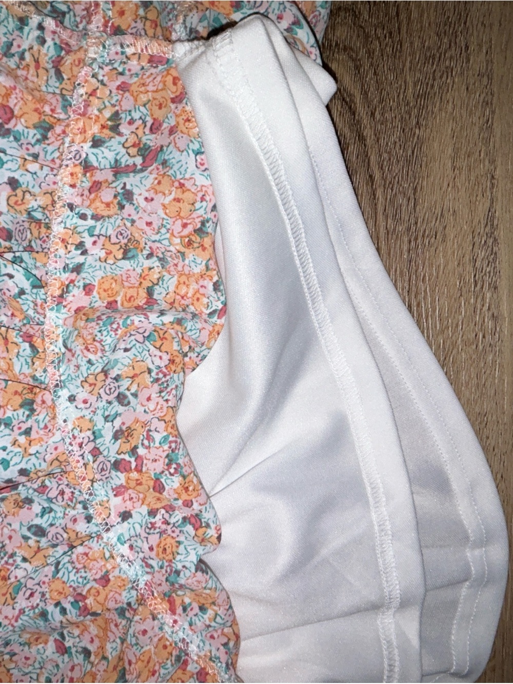 GOGO Peach Floral Romper with Tassel Tie - Picture 6 of 6